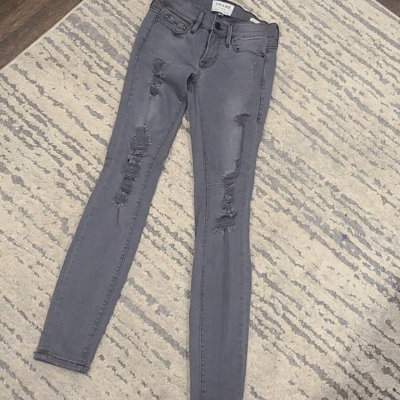 Frame Denim Le Skinny De Jeanne Jeans  Grey, Skinny Jeans, - Picture 7 of 7